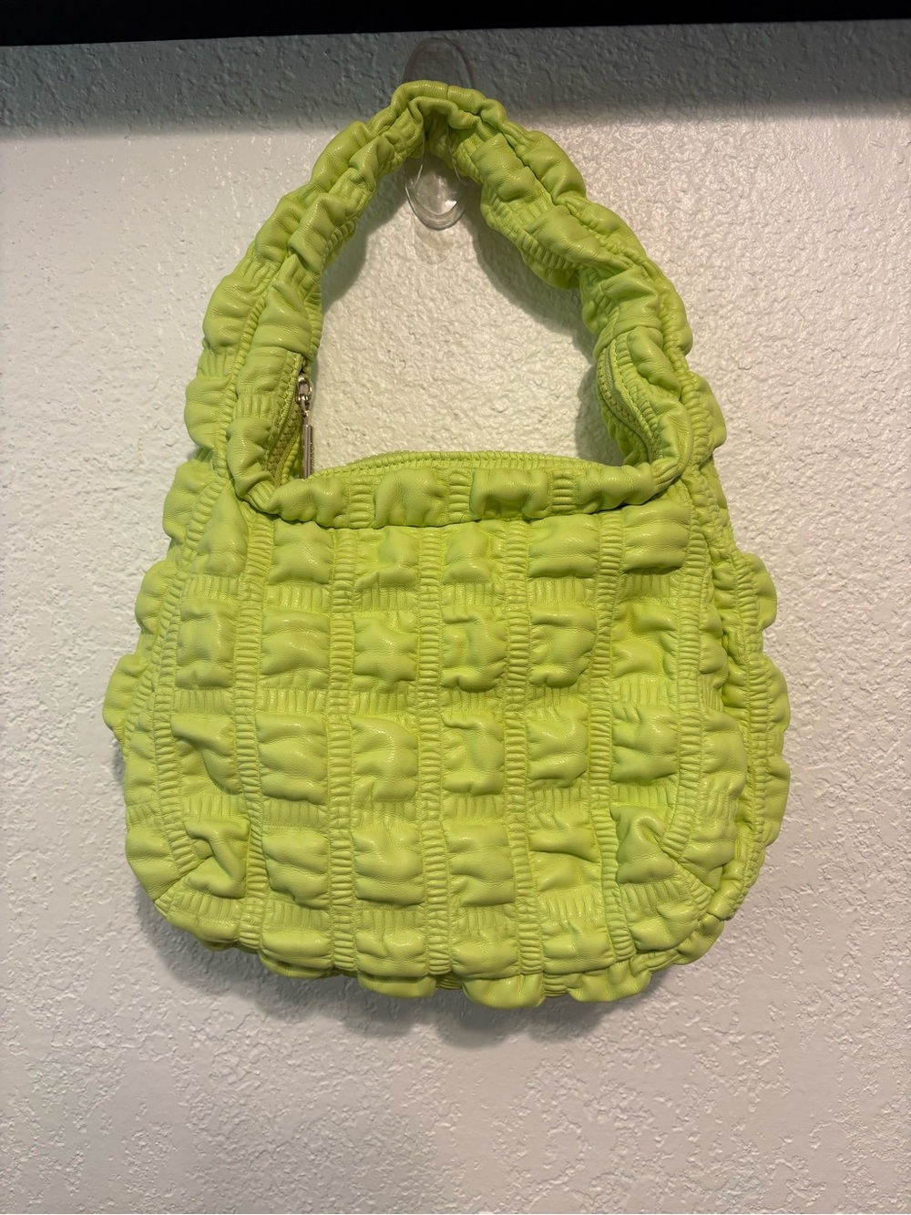 Jason Wu Fay Bubble Baguette Shoulder Bag in Lime Green